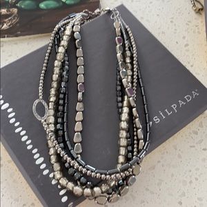 Silpada 4 strand hailstone necklace